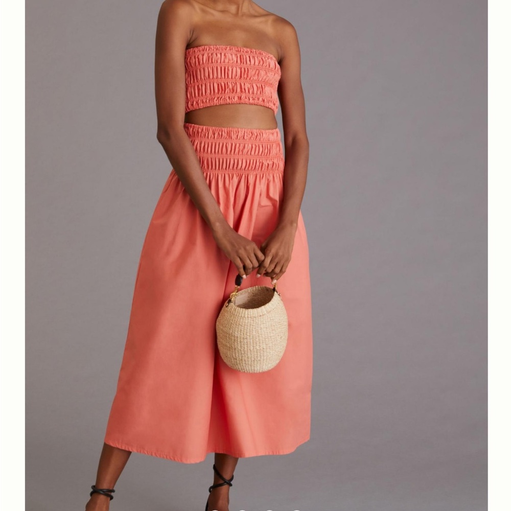 NWT Blue Tassel Bandeau Top and Skirt Set in peach